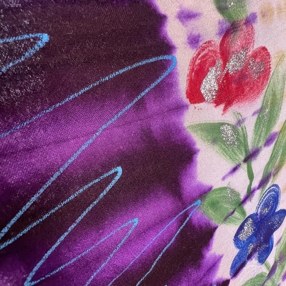 286. Ace Fashion Print Umbrella Multicolor Sleeveless Dress O/S - Picture 4 of 8